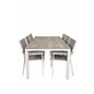 Lama Spisebord 205 * 100 - Hvid Alu / Grå HPL, Levels Chair (stabelbar) - Hvid Alu / Grå Aintwood_6