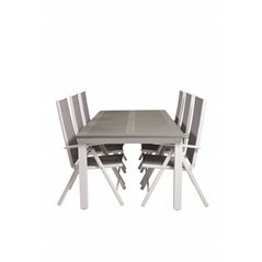 Albany Table - 224/324 - White/GreyBreak 5:pos Chair - White/Grey_6