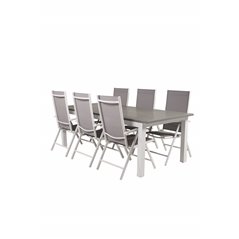 Albany Table - 224/324 - White/GreyBreak 5:pos Chair - White/Grey_6