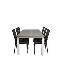 Albany Table - 224/324 - White/GreyAnna Chair - Black_6
