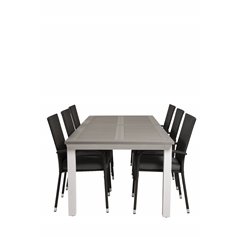 Albany Table - 224/324 - White/GreyAnna Chair Black_6