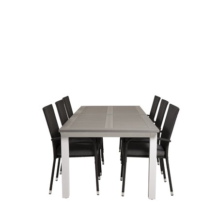 Albany Table - 224/324 - White/GreyAnna Chair - Black_6