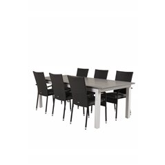 Albany Table - 224/324 - White/GreyAnna Chair - Black_6