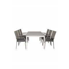 Levels Table 160/240 - White/GreyAnna Chair - Grey_6