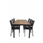 Bois Dining Table 205*90cm - Black Legs / Acacia, Texas Chair - Black/Teak_6