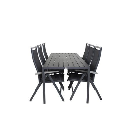 Break Table 205*90 - Black/BlackAlbany 5:pos Chair - Black/Black_6