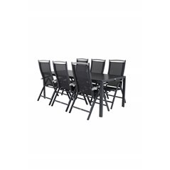Break Table 205*90 - Black/BlackAlbany 5:pos Chair - Black/Black_6