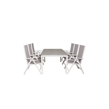 Levels Table 160/240 - White/GreyBreak 5:pos Chair - White/Grey_6