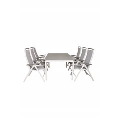 Levels Table 160/240 - White/GreyAlbany 5:pos Chair - White/Grey_6