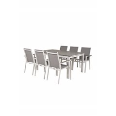 Levels Table 160/240 - White/GreyParma Chair - White/Grey_6