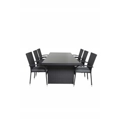 Padova Table 200*100 - Black/Glass, Anna Chair - Black_6