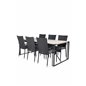 Texas Dining Table 200*100 - Black Alu / Grey Suihkukivi, Anna Chair Black_6