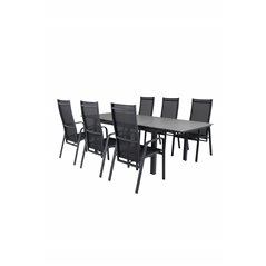 Levels Table 160/240 - Black/Grey, Copacabana Recliner Chair - Black/Black_6