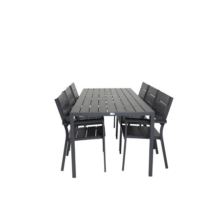 Break Table 205*90 - Black/BlackLevels Chair (stackable) - Black Alu / Black Aintwood_6