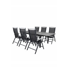 Levels Table 160/240 - Black/Grey, Albany 5:pos Chair - Black/Black_6