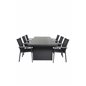 Padova-taulukko 200*100 - Black/Glass, Parma Chair - Black/Grey_6