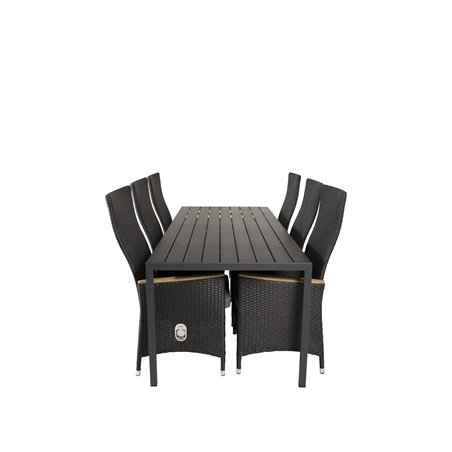 Taulukko 205*90 – Black/BlackPadova Pääartikkeli: Black/Teak_6