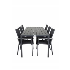 Break Table 205*90 - Black/BlackParma Chair - Black/Grey_6