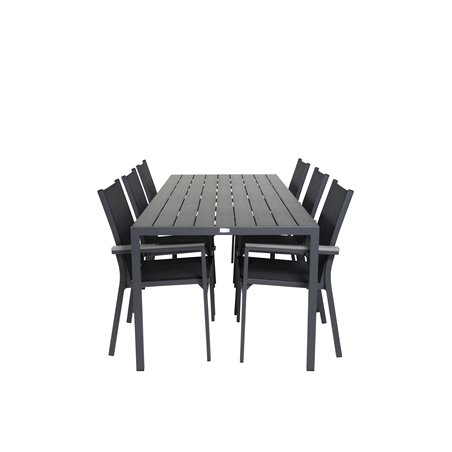 Break Table 205*90 - Black/BlackParma Chair - Black/Grey_6