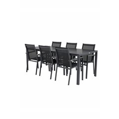 Break Table 205*90 - Black/BlackParma Chair - Black/Grey_6