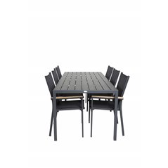 Break Table 205*90 - Black/BlackTexas Chair - Black/Teak_6