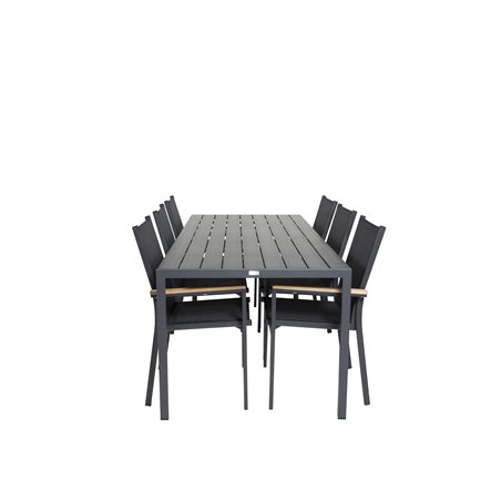 Taulukko 205*90 - Black/BlackTexas Chair - Black/Teak_6