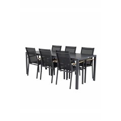 Break Table 205*90 - Black/BlackTexas Chair - Black/Teak_6