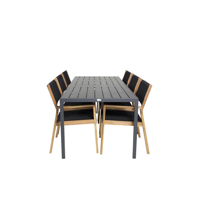 Break Table 205*90 – Black/Black, Little John Dining Pääartikkeli: Black Rope / Acacia