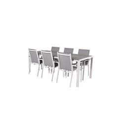 Break Table 205*90 - White/GreyParma Chair - White/Grey_6