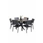 Llama Round Dining Table 120 - Black Alu / Brown HPL, Tasotuoli (pinottavissa) - Black Alu / Black Aintwood