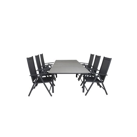 Levels Table 160/240 - Black/Grey, Break 5:pos Chair - Black/Black_6