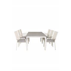 Levels Table 160/240 - White/GreyAnna Chair - White_6