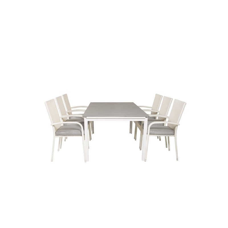 Tasot Taulukko 160/240 - Valkoinen/GreyAnna tuoli - White_6