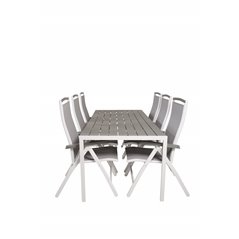 Break Table 205*90 - White/GreyAlbany 5:pos Chair - White/Grey_6