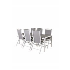 Break Table 205*90 - White/GreyAlbany 5:pos Chair - White/Grey_6