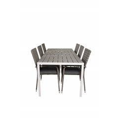 Break Table 205*90 - White/GreyAnna Chair - Grey_6