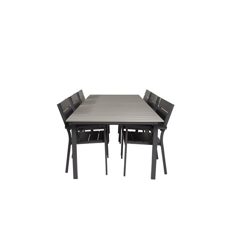 Levels Table 229/310 - Black/Grey, Levels Chair (stackable) - Black Alu / Black Aintwood_6