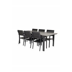 Level table 229/310 - Sort / Grå, Levels Chair (stabelbar) - Sort Alu / Sort Aintwood_6