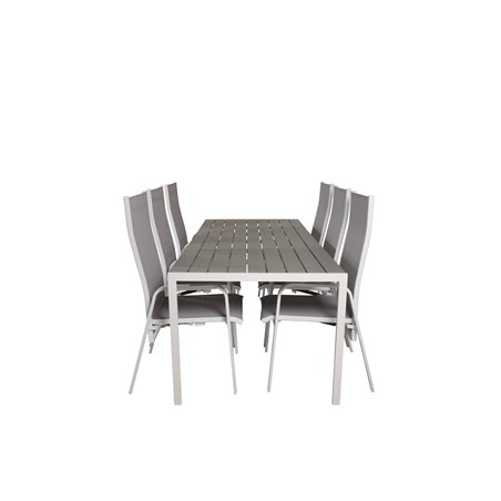 Break Table 205*90 - White/GreyCopacabana Recliner Chair - White/Grey_6