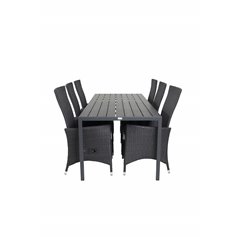 Break Table 205*90 - Black/BlackPadova Chair (Recliner) - Black/Grey_6