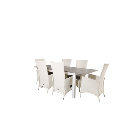 Albany Table - 160/240 - White/GreyPadova Kehittäjä: White/Grey_6