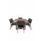 Kenya Oval Dining Table 180/240*120*H75-Teak, Tasotuoli (pinottava) - Black Alu/Black Aintwood_6