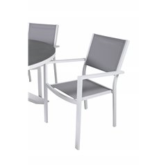 Copacabana Table ø 140 - White/Grey, Copacabana Stacking Chair - White/Grey_6