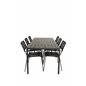 Break Table 205*90 – Black/Black, Lindos Armchair – Black Alu/Black Rope