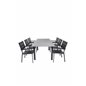 Albany Bord - 160/240 - Sort / Grå, Levels Chair (stabelbar) - Sort Alu / Sort Aintwood_6