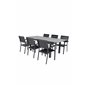 Albany Bord - 160/240 - Sort / Grå, Levels Chair (stabelbar) - Sort Alu / Sort Aintwood_6