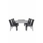 Albany Table - 160/240 - Black/Grey, Anna Chair Black_6