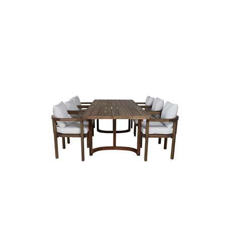Erica Dining table acacia wire brushed 214*100, Erica Dinning chair-acacia wire brushed/off white cushion_6