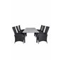 Albany Table - 160/240 - Black/Grey, Padova Chair - Black/Grey_6