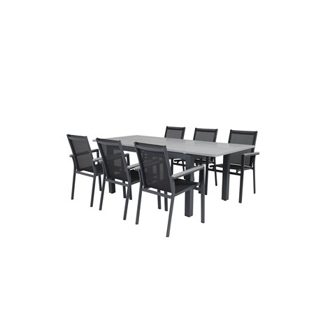 Albany Table - 160/240 - Black/Grey Parman tuoli Musta/Grey_6